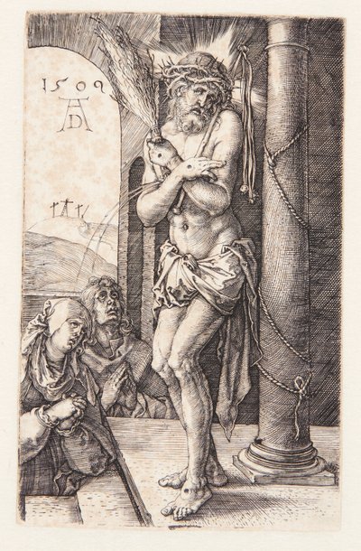 柱のそばの悲しみの人 作： Albrecht Dürer