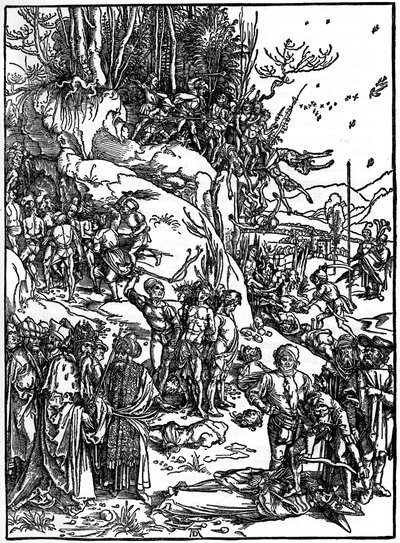 アララト山での1万人のクリスチャンの殉教、1495年-1497年、1936年 作： Albrecht Dürer