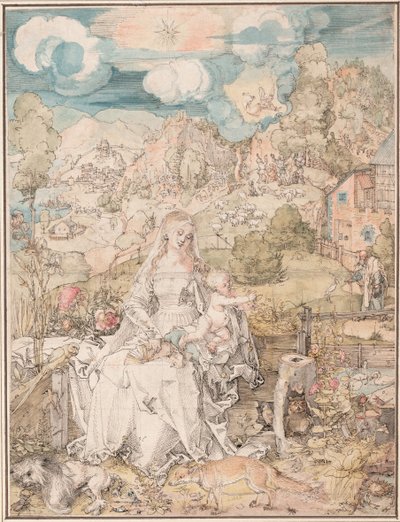 多数の動物のなかのマリア、1503年頃 作： Albrecht Dürer