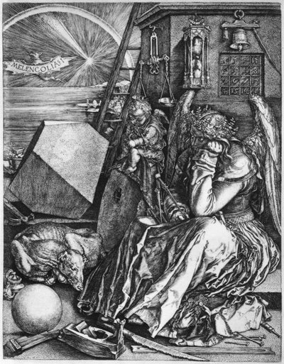 憂鬱、1514年、1936年 作： Albrecht Dürer