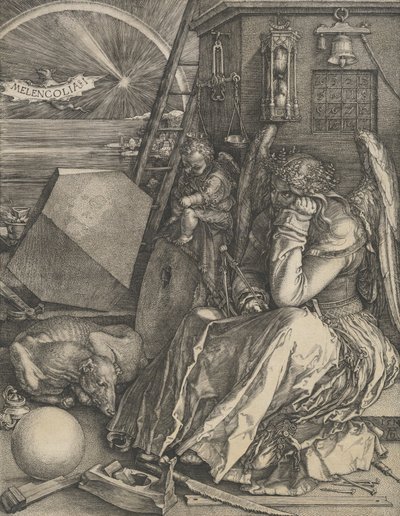 メランコリア1世、1514年。 作： Albrecht Dürer
