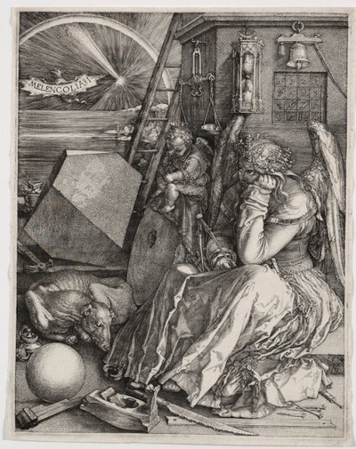 Melencolia I、1514。 作： Albrecht Dürer