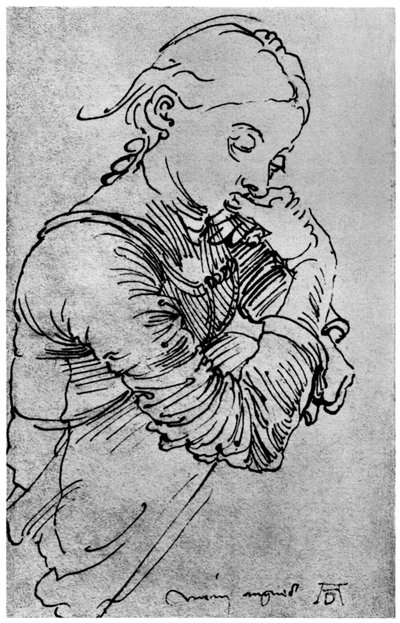 私のアグネス、少女として描かれたデュラースの妻、1495、1936 作： Albrecht Dürer
