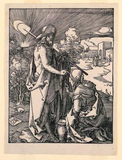 ノリ・メ・タンゲレ (マグダラのマリアに現れるキリスト)、「リトル・パッション・シリーズ」より 作： Albrecht Dürer