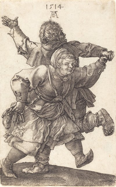 踊る農民夫婦、1514年。 作： Albrecht Dürer