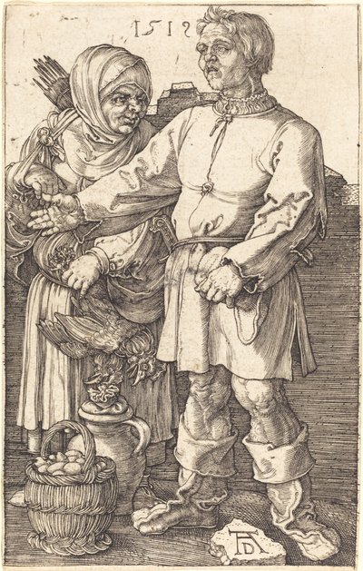 市場で農民のカップル 作： Albrecht Dürer