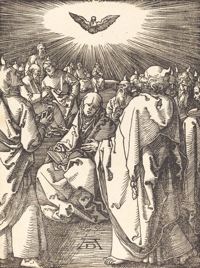ペンテコステ、おそらく c. 15091510。 作： Albrecht Dürer