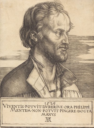 フィリップ・メランヒトン、1526年。 作： Albrecht Dürer