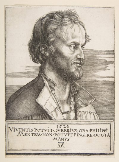 Philip Melanchthon、1526年。 作： Albrecht Dürer