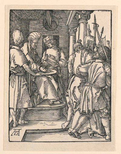 リトル・パッション・シリーズより、手を洗うピラト 作： Albrecht Dürer