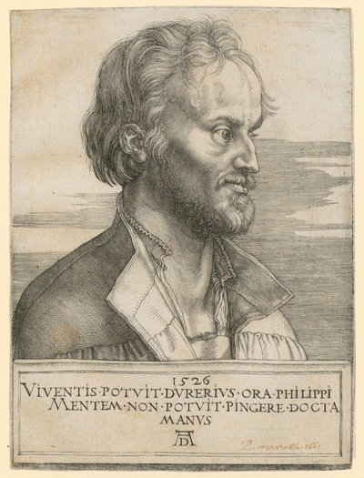 フィリップ・メランヒトンの肖像 作： Albrecht Dürer