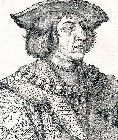 皇帝マクシミリアン1世の肖像、1511年、1906年 作： Albrecht Dürer