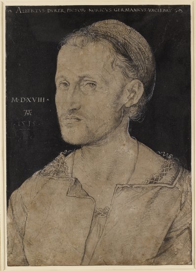 ハンス・バーグクメールの肖像、1518年（木炭） 作： Albrecht Dürer