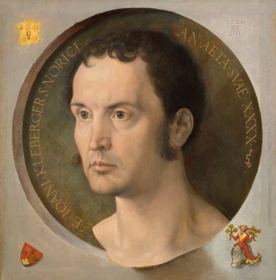 ヨハン・クリーバーガーの肖像、1526年 作： Albrecht Dürer