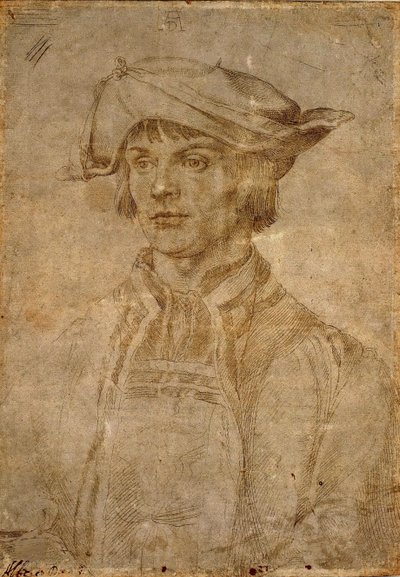 ルーカス・ファン・ライデンの肖像、1521年。 作： Albrecht Dürer