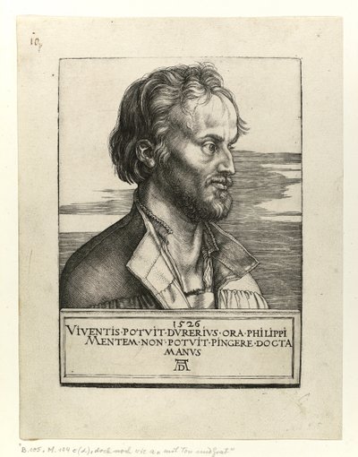 フィリップメランチトンの肖像、1526年 作： Albrecht Dürer