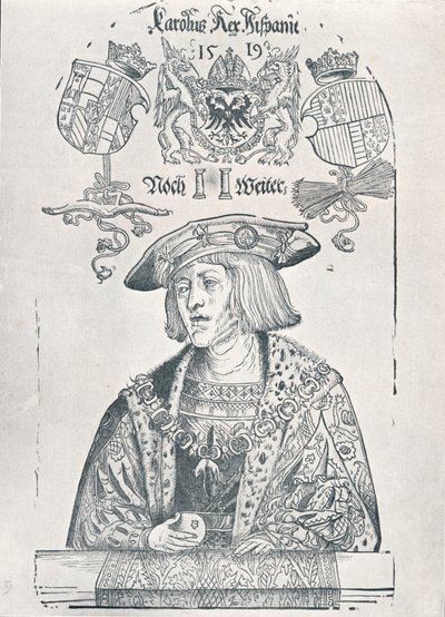チャールズ5世皇帝の肖像、1519年1906年 作： Albrecht Dürer