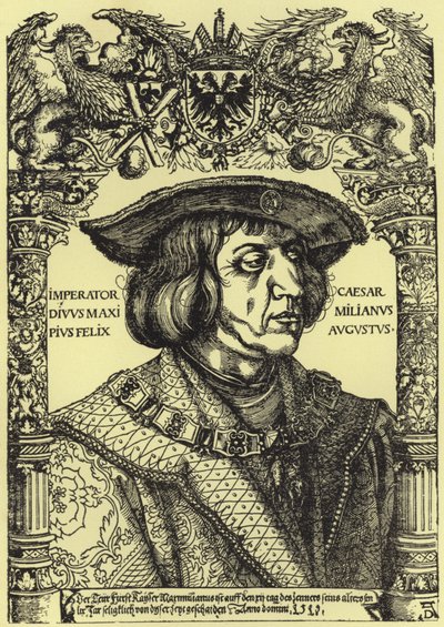 マクシミリアン皇帝の肖像 作： Albrecht Dürer