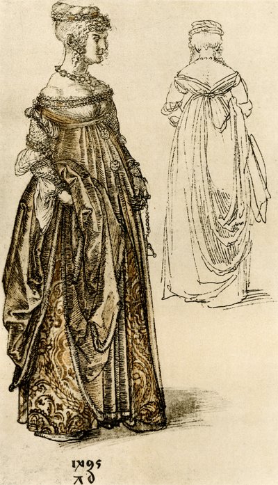 上流階級のベネチアンレディ 作： Albrecht Dürer