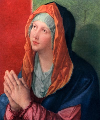 祈るマリア、1518年、1936年 作： Albrecht Dürer