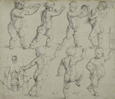 プッティ、1495年。 作： Albrecht Dürer