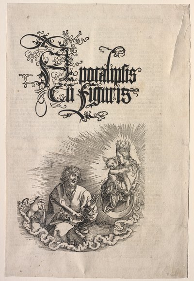 ヨハネの黙示録: 黙示録のタイトル ページ 作： Albrecht Dürer