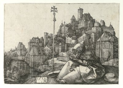 聖アンソニー読書。 1519年 作： Albrecht Dürer