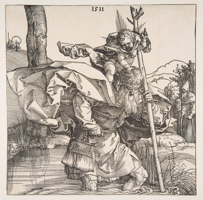 セントクリストファー、1511年。 作： Albrecht Dürer