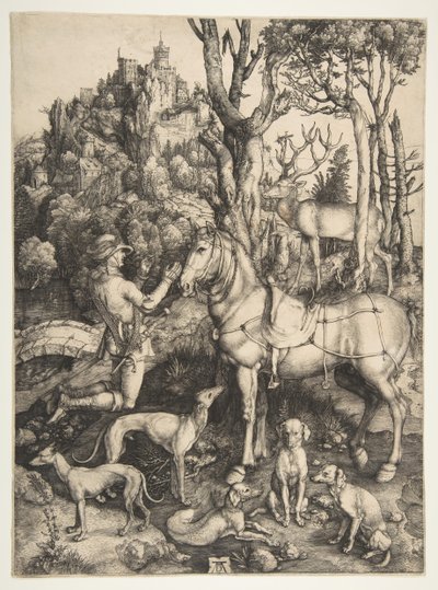 サン ユースタス、カリフォルニア州。 1501年。 作： Albrecht Dürer