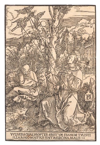聖痕を受ける聖フランチェスコ、c. 1505年。 作： Albrecht Dürer