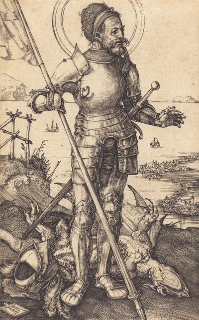 セントジョージスタンディング、c。 15071508。 作： Albrecht Dürer