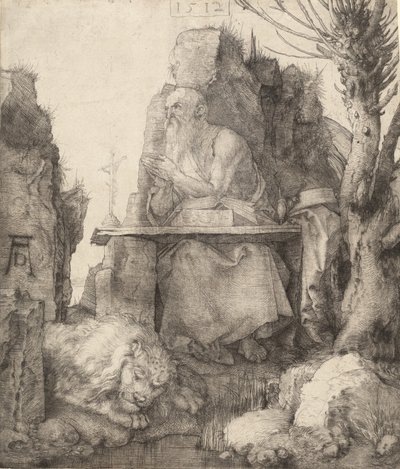 ポラード・ウィローによる聖ジェローム、1512年。 作： Albrecht Dürer