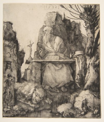 ポラードウィローのセントジェローム、1512年。 作： Albrecht Dürer