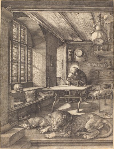 書斎の聖ヒエロニムス 作： Albrecht Dürer