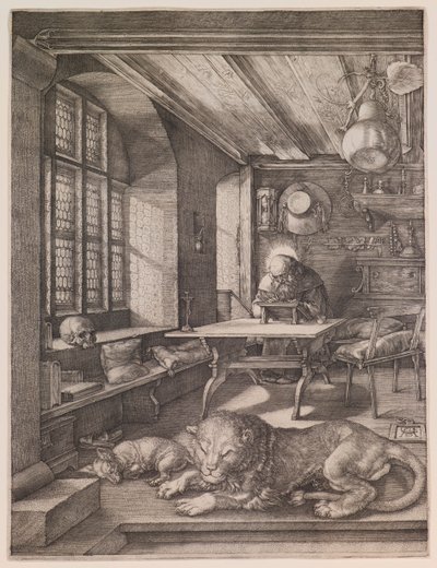 書斎の聖ヒエロニムス 作： Albrecht Dürer