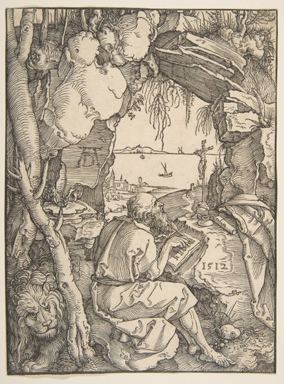洞窟の聖ヒエロニムス、1512 年。 作： Albrecht Dürer