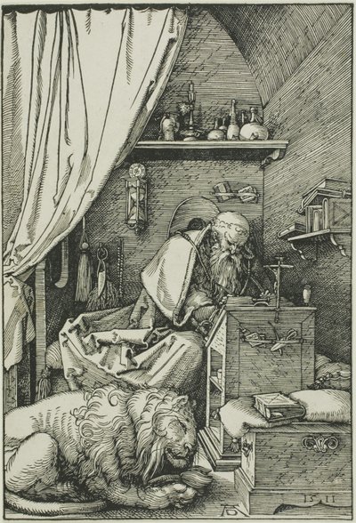 独房の聖ヒエロニムス 作： Albrecht Dürer