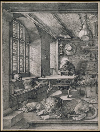 書斎の聖ヒエロニムス 作： Albrecht Dürer