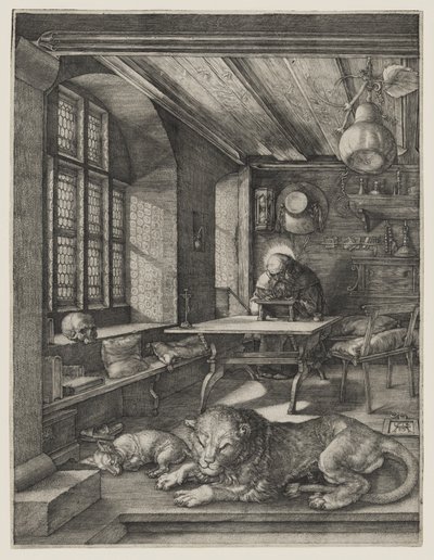 書斎の聖ヒエロニムス 作： Albrecht Dürer