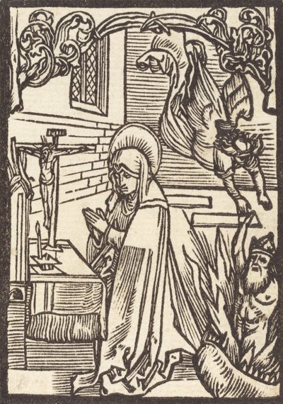 聖オディリア、c。 1500 作： Albrecht Dürer