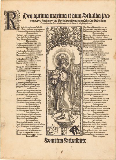 柱の上に立つ聖セバルドゥス 作： Albrecht Dürer