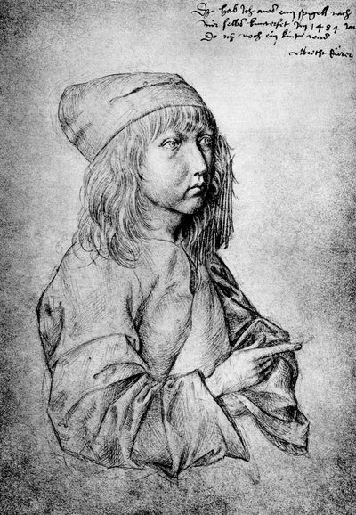 13歳、1484年、1936年の自画像 作： Albrecht Dürer