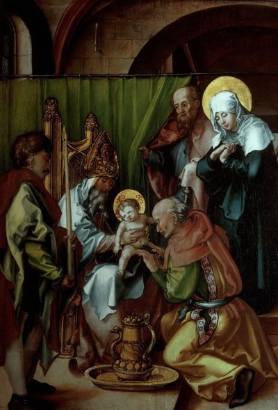 七つの悲しみポリプチッチイエスの割礼、1495-1496。 作： Albrecht Dürer