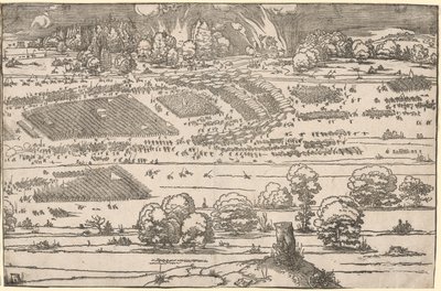 要塞の包囲: 左側 作： Albrecht Dürer