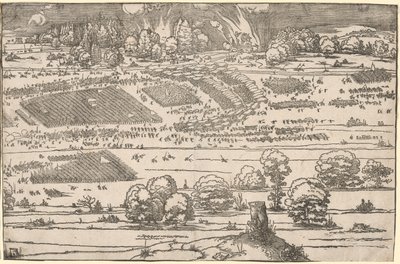 要塞の包囲：左の部分。 作： Albrecht Dürer