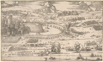 要塞の包囲: 右側の部分 作： Albrecht Dürer