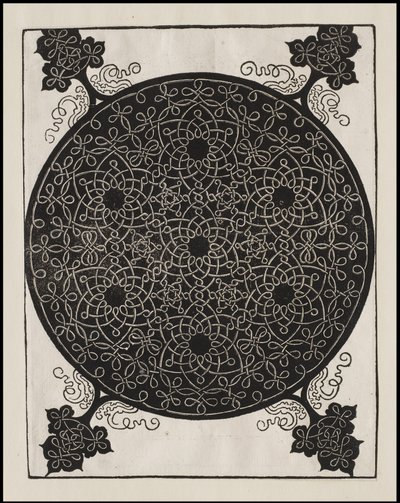 シックスノット、中心が黒い、7つの小さな結び目のシステム、1506年頃 作： Albrecht Dürer