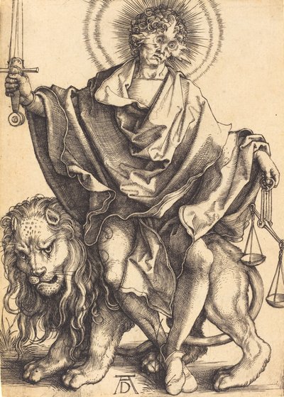 正義の太陽、c。 14991500。 作： Albrecht Dürer