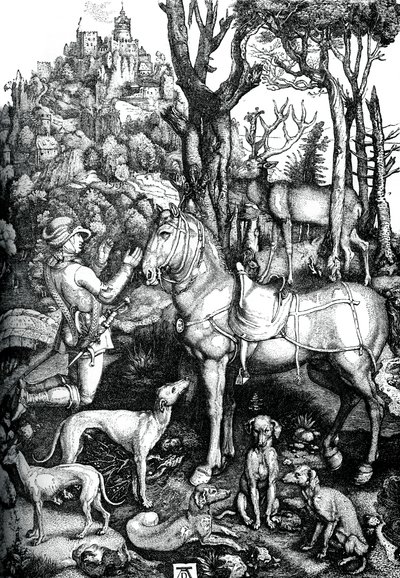 St Eustace、c1501、1870。 作： Albrecht Dürer