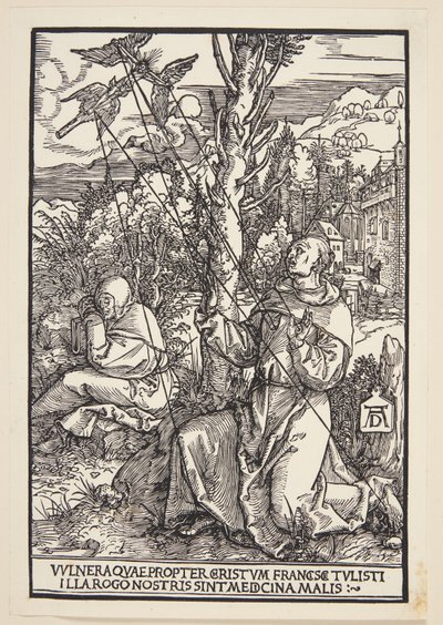 聖痕を受ける聖フランチェスコ 作： Albrecht Dürer